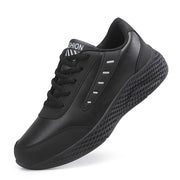 Leather Women's Shoes Casual Sneaker Round Toe Flat Heel Women's Running Shoes