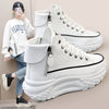 Round Toe Shoes Platform Height Increasing Casual Sneakers