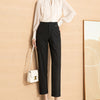 Women's High Waist Straight Leg Skinny Draped Western Pants