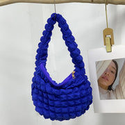 Women's Fashion Casual Solid Color Pleated Clouds Underarm Bag