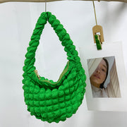 Women's Fashion Casual Solid Color Pleated Clouds Underarm Bag