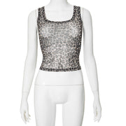 Women's Summer New Casual Leopard Print Printed Sleeveless Sling