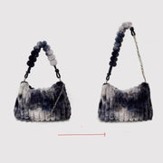 Large Capacity Plush Tote Shoulder Crossbody Chain Bag