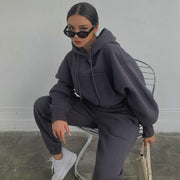 Autumn And Winter Women's Casual Hoodie Coat Sports Suit