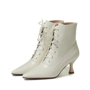 Women's Leather Pointed High Heels