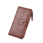 Men's Wallet Pu Long Wallet Retro Hand Phone Bag Buckle