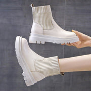 Autumn And Winter Knitted Socks Boots British Style