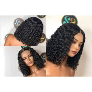 Frontal Human Hair Double Suction Water Wave BOB Wig