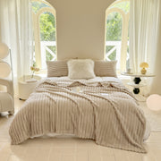 Rabbit Plush Multifunctional Blanket Strip Milk Fiber Bedding