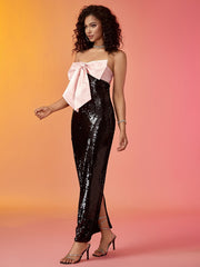 Party High Waisted Strapless Dress