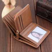 Men's Wallet Short Retro Frosted Card Holder