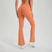 High Waist Pleated Hip Lifting Nude Feel Yoga Pants