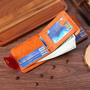 Personalized Dollar Wallet Men's Two-fold Buckle Multiple Card Slots Wallet Purse