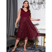 Women's V-neck Temperament Slim Polka-dot High-end Dress