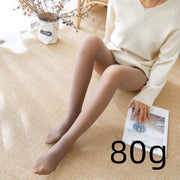 Elastic Transparent Black Mesh Pants Woman Winter Fleece Pants