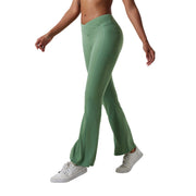 High Waist Pleated Hip Lifting Nude Feel Yoga Pants