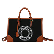 Women's Large-capacity Canvas Printed Letter Crossbody Shoulder Tote Bag