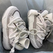 Thick Bottom Retro Height Increasing Couple Clunky Sneakers