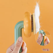 New Pet Cat Brush Hand-held Steel Wire Self-cleaning Comb Looper For Hair Removal