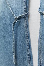 Women's Fashion Loose Strap Accessories Mid Waist Cargo Jeans