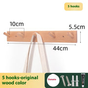 Clothes Hanging Rack Solid Wood Hook Strong Clothes Hook