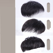 Real Bald Hair Covering White Hair Breathable Wig