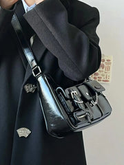 Motorcycle High-grade Hong Kong Style Chain Shoulder Underarm Bag Women