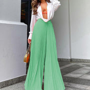 Women's Fashion Pleated Long Wide-leg Pants