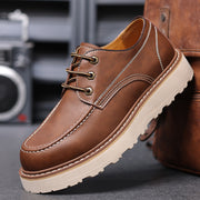 Martin Boots Men's Low Top Retro Casual Shoes British Style Worker Boot Low-top Height Increasing Big Scalp Shoes