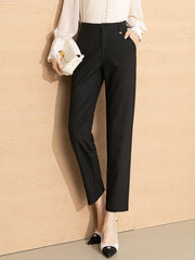 Women's High Waist Straight Leg Skinny Draped Western Pants
