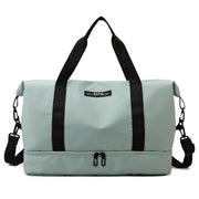 Large Capacity Travel Duffle Bag With Shoes Compartment Portable Sports Gym Fitness Waterfproof Shoulder Bag Weekender Overnight Handbag Women
