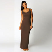 Women' s Long Polyester Spandex Dress