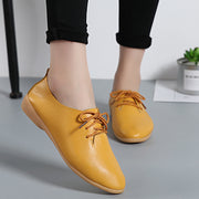 Little white shoes women flat British style