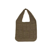 All-matching Solid Color Knitted Shoulder Bag