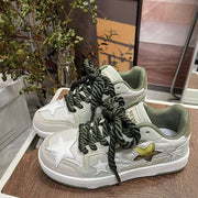 Contrast Color Casual All-match White Shoes