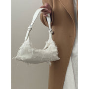 Simple Denim Crescent Single Shoulder Messenger Bag