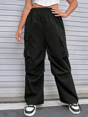 Women's Elastic Waist Casual Trousers