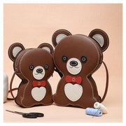 Material Mini Cute Homemade Woven DIY Bear Bag