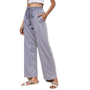 Loose Mid Knitted Elegant Black Flare Pants fashion Women Pants For Womens Trousers