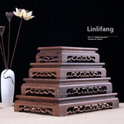 Door Frame Decoration Base Home Carving Solid Wood Crafts Bracket