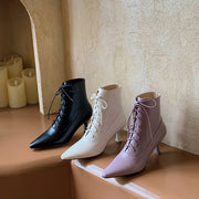 Women's Leather Pointed High Heels