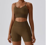 Seamless Knitted Thread Yoga Suit