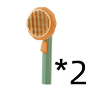 New Pet Cat Brush Hand-held Steel Wire Self-cleaning Comb Looper For Hair Removal