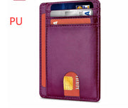 Card Holder Leather Foreign Trade Men RFID Anti-theft Swiping European And American Card Holder Male Amazon Hot Products Card Holder