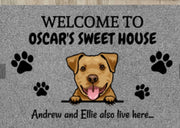 Custom Doormat Personalized GiftsText Name Pet Dog Cat Photo Indoor Outdoor Carpet Door Mat