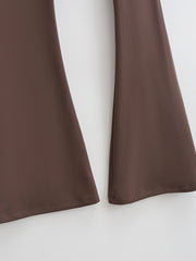 Thickened Sanded Fabric Yoga Bell-bottom Pants Women