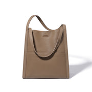 Sentong Qin Bucket First Layer Cowhide Tote Women's Large Capacity Shoulder Bag