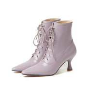 Women's Leather Pointed High Heels