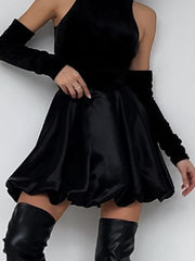 Women's Elegant A- Line High Waist Slimming Skirt