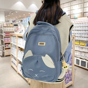 Japanese Cute Cat College Style Large Capacity Schoolbag